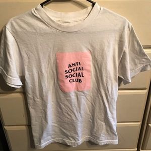 Anti Social Social Club White & Pink Box Tee